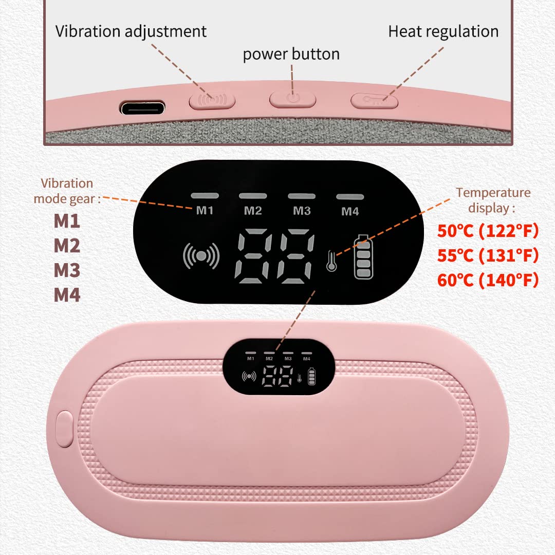 Period Pain Relief Massager – Heated Vibration Menstrual Cramp Relief Belt