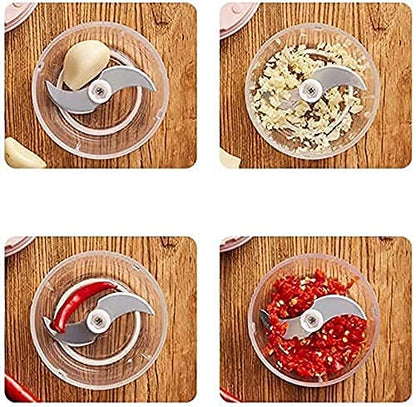 Electric Mini Garlic Chopper – USB Rechargeable Portable Food Processor | Mini Vegetable & Fruit Cutter | Compact Kitchen Chopper
