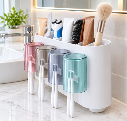 Self-Adhesive Wall-Mounted Toothbrush Holder