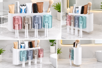 Self-Adhesive Wall-Mounted Toothbrush Holder