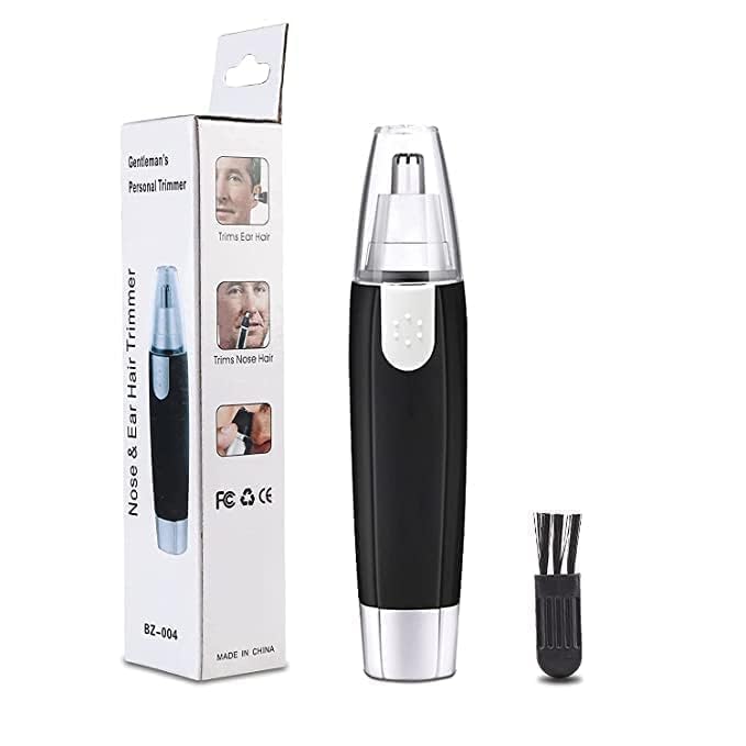 2-in-1 Electric Nose & Ear Hair Trimmer – Stainless Steel Blades