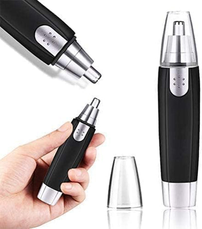 2-in-1 Electric Nose & Ear Hair Trimmer – Stainless Steel Blades