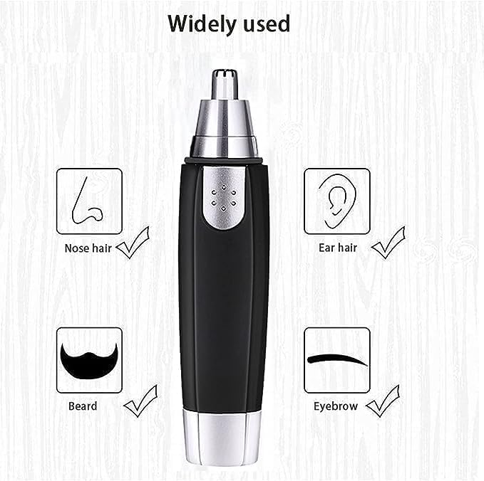 2-in-1 Electric Nose & Ear Hair Trimmer – Stainless Steel Blades