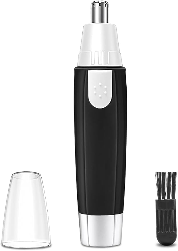 2-in-1 Electric Nose & Ear Hair Trimmer – Stainless Steel Blades