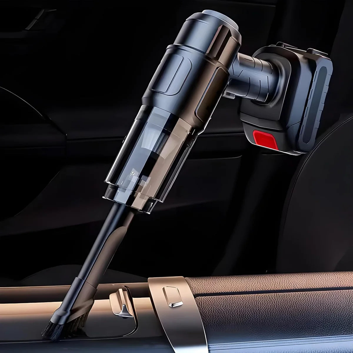 ordless Car Vacuum Cleaner – Portable Multi-Purpose Handheld Vacuum with Brush Nozzle
