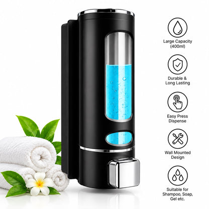 Premium Wall Mounted Liquid Soap & Shampoo Dispenser – 400ml
